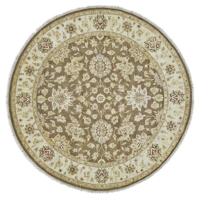 Feizy Drake Classic Persian, Brown/Gold/Tan, 8' x 8' Round Rug