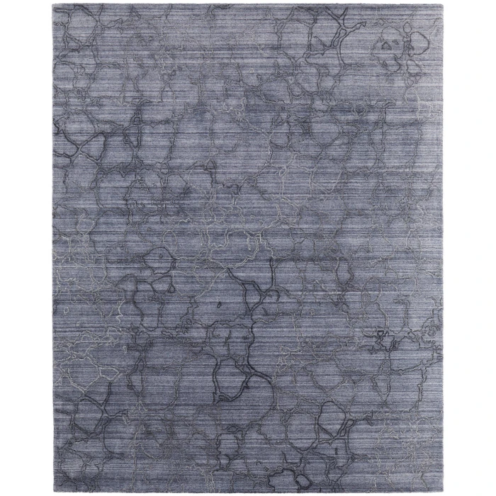 Feizy Whitton Industrial Abstract, Gray/Blue, 8' x 10' Area Rug