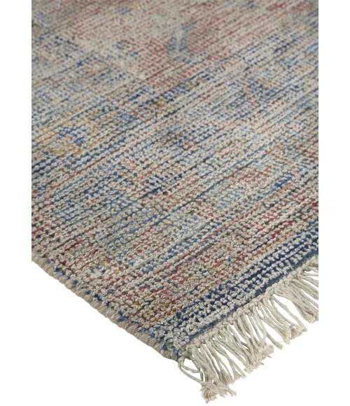 Feizy Caldwell Vintage Space Dyed Wool Rug, Blue/Orange, 10ft x 14ft Area Rug