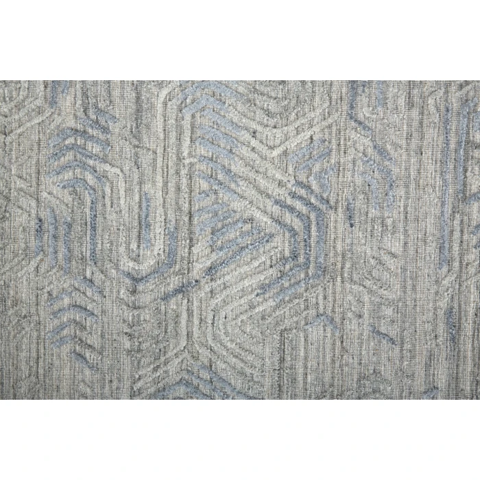 Feizy Elias Casual Abstract, Gray/Blue, 2'-9" x 8' Runner