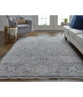 Feizy Francisco Southwestern Ornamental Rug, Gray/Charcoal Gray, 12' x 15' Area Rug