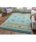 Feizy Dharma Southwestern, Blue/Green/Tan, 8' x 10' Area Rug