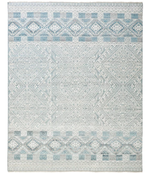 Feizy Payton GRAY/BLUE 9806495F 2 ft. X 2 ft. Square Rug