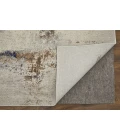 Feizy Clio Bohemian & Eclectic Abstract, Ivory/Blue/Brown, 9' x 12' Area Rug