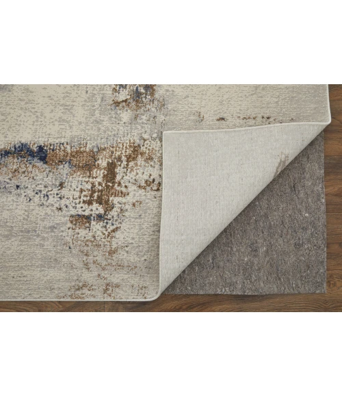 Feizy Clio Bohemian & Eclectic Abstract, Ivory/Blue/Brown, 9' x 12' Area Rug