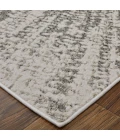 Feizy Micah Mid-Century Modern Abstract, Ivory/Gray/Blue, 1'-8" x 2'-10" Accent Rug
