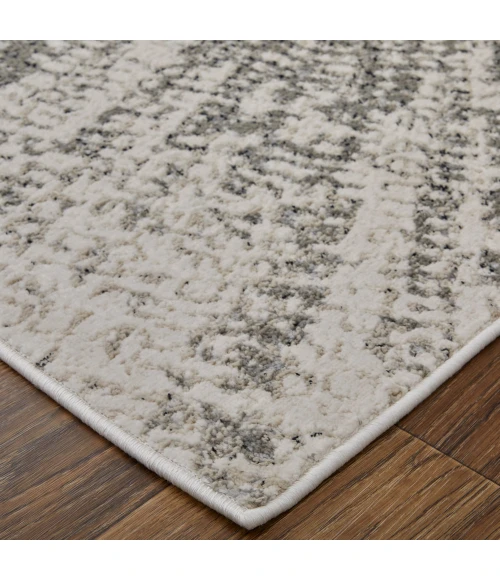 Feizy Micah Mid-Century Modern Abstract, Ivory/Gray/Blue, 1'-8" x 2'-10" Accent Rug