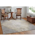 Feizy Celene Vintage Medallion, Silver/Tan/Gray, 7'-9" x 10' Area Rug