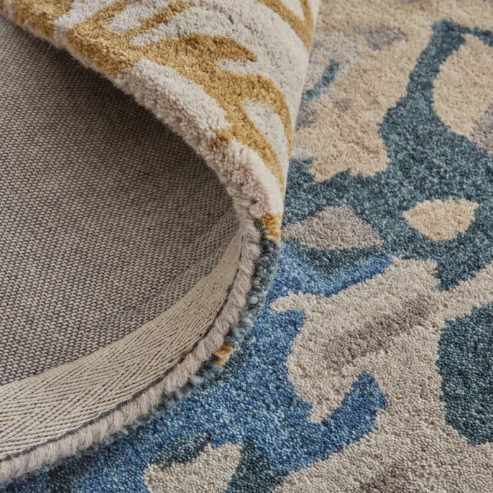 Feizy Everley Abstract Tufted Wool Rug, Opal Gray/Blue/Bronze, 8' x 10' Area Rug