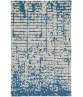 Feizy Dineen Mid-Century Modern Abstract, Ivory/Blue, 8' x 10' Area Rug
