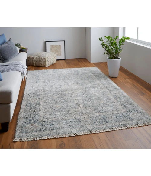 Feizy Caldwell Bohemian & Eclectic Distressed, Gray/Blue/Taupe, 9' x 12' Area Rug