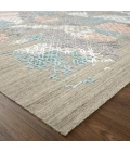 Elias Area Rug Feizy Elias Over Tufted Space Dyed Rug, Coral Pink/Blue/Taupe, 10ft x 14ft, Area Rug