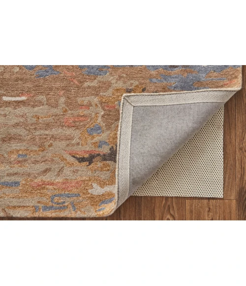 Feizy Everley Abstract Tufted Wool Rug, Warm Beige/Blue, 9' x 12' Area Rug