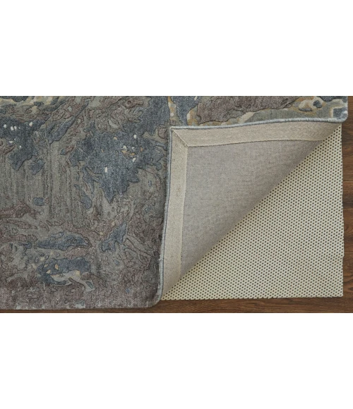 Feizy Zarah Industrial Watercolor, Blue/Taupe/Green, 8' x 10' Area Rug