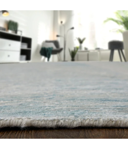 Feizy Brighton Casual Abstract, Blue/Ivory/Silver, 4' x 6' Accent Rug