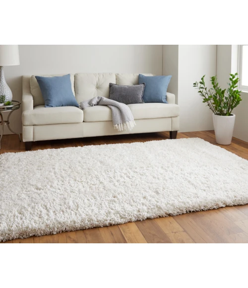 Feizy Stoneleigh Luxury & Glam Solid, Ivory/White, 10' x 14' Area Rug