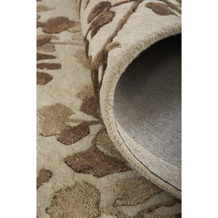 Feizy Bella Casual Floral & Botanical, Ivory/Taupe/Brown, 8' x 10' Area Rug