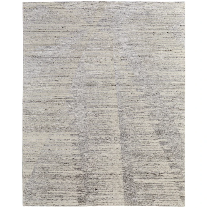 Feizy Brighton Casual Abstract, Ivory/Taupe/Silver, 8' x 8' Round Rug