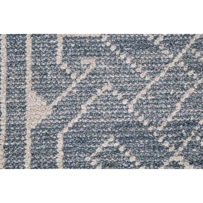 Feizy Parker Mid-Century Modern Geometric, Blue/Ivory, 4' x 6' Accent Rug