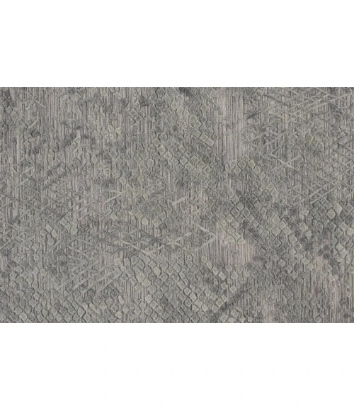 Feizy Elias Abstract Crosshatch Rug, Gray/Sage/Ice Green, 5ft x 8ft Area Rug