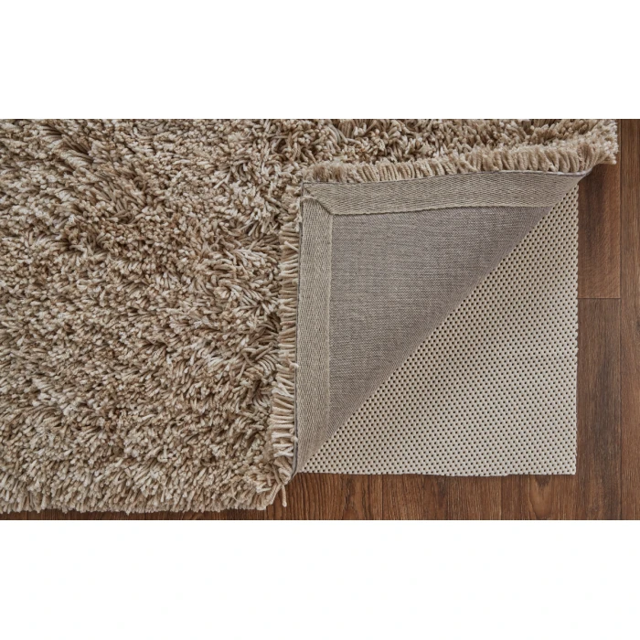 Feizy Stoneleigh Luxury & Glam Solid, Tan/Ivory, 2' x 3' Accent Rug