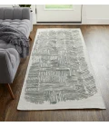 Feizy Elias Casual Abstract, Green/Blue/Ivory, 2'-9" x 10' Runner