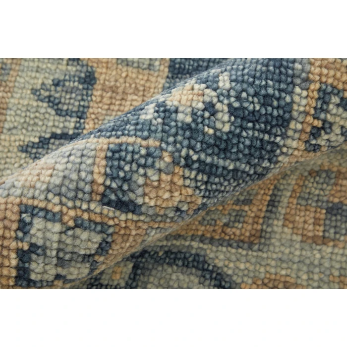 Feizy Fillmore Classic Diamond, Blue/Ivory, 2'-6" x 12' Runner