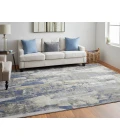 Feizy Clio Casual Abstract, Blue/Gray/Tan, 10' x 13'-2" Area Rug