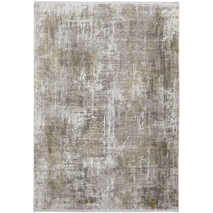 Feizy Cadiz Casual Abstract, Green/Gray/Ivory, 12' x 18' Area Rug