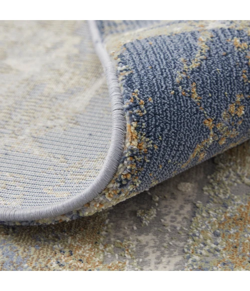 Feizy Clio Casual Abstract, Blue/Gray/Tan, 10' x 13'-2" Area Rug