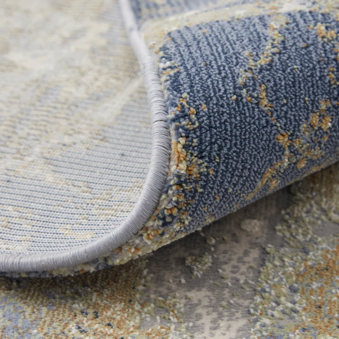 Feizy Clio Casual Abstract, Blue/Gray/Tan, 2' x 3' Accent Rug