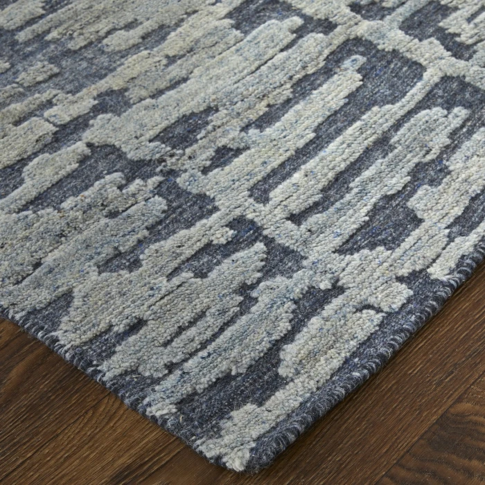 Feizy Berwyn Blue/Silver/Gray T12T6005 7ft.9in. x 9ft.9in. Rect. Rug