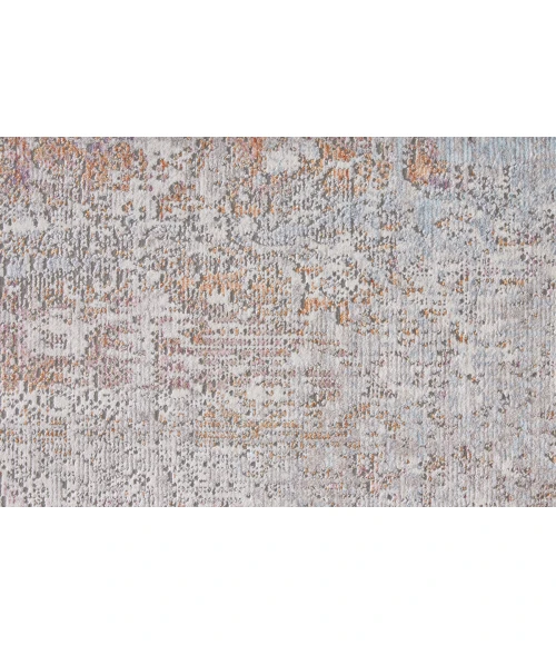 Feizy Cecily Vintage Medallion, Gold/Pink/Blue, 8' x 8' Square Square Rug