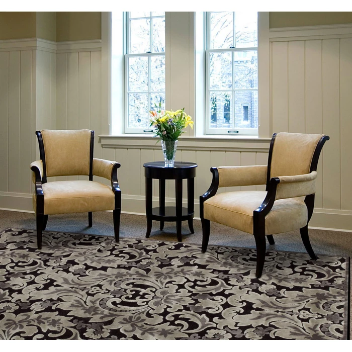 Feizy Saphir Craftsman Floral & Botanical, Taupe/Black/Gray, 7'-6" x 10'-6" Area Rug