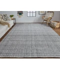 Feizy Naples Space Dyed In/Outdoor Flatweave, Charcoal Gray, 2ft x 3ft Area Rug