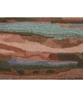Feizy Amira Modern Watercolor Rug, Copper/Dusty Pink/Turquoise, 8ft x 10ft Area Rug