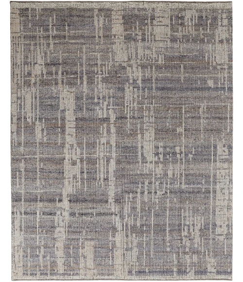 Feizy Alford Minimalist Eyelash Wool Rug, Gray/Blue/Ivory, 11ft-6in x 15ft Area Rug