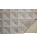 Feizy Micah Mid-Century Modern Geometric, Ivory/Gray/Ivory, 9'-2" x 12' Area Rug