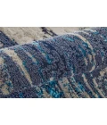 Feizy Indio Industrial Abstract, Tan/Blue/Ivory, 2'-10" x 7'-10" Runner