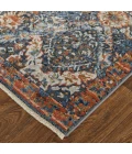 Feizy Kaia Casual Floral & Botanical, Blue/Orange/Ivory, 2'-6" x 10' Runner