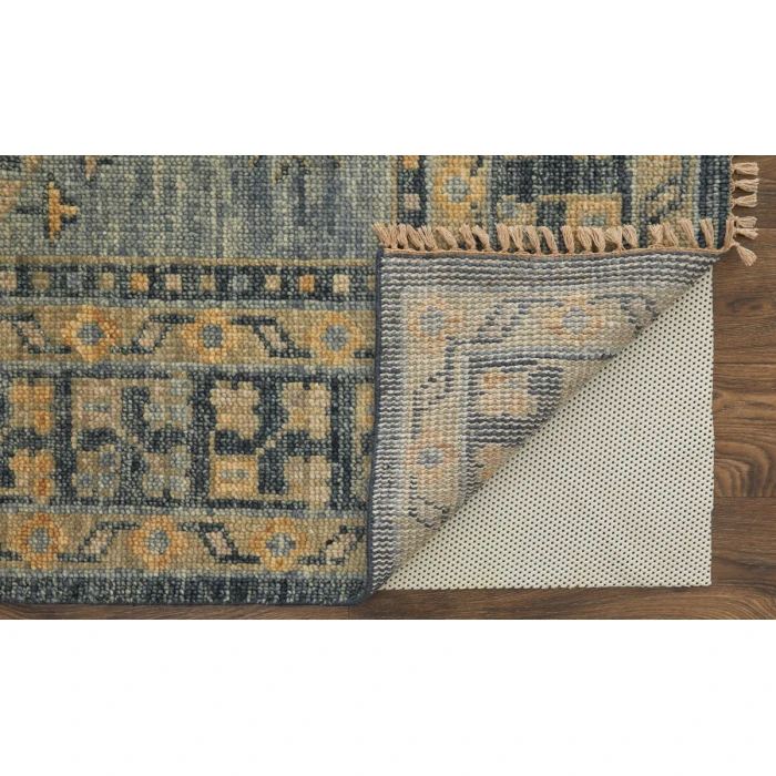 Feizy Fillmore Vintage Medallion, Blue/Gray, 2'-6" x 8' Runner