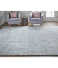 Feizy Langford Persian Distressed, Silver/Gray, 5' x 8' Area Rug