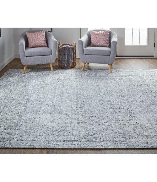 Feizy Langford Persian Distressed, Silver/Gray, 5' x 8' Area Rug