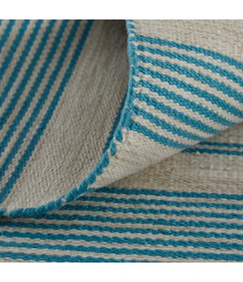Feizy Duprine Casual Stripes, Ivory/Blue, 8' x 11' Area Rug