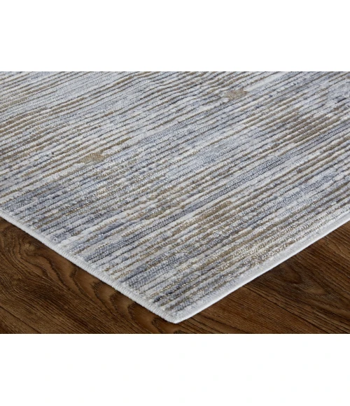 Feizy Laina Rustic Distressed, Taupe/Silver/Tan, 3' x 10' Runner