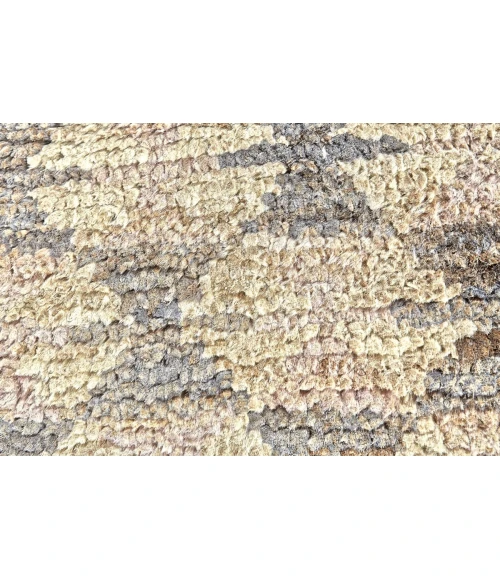 Feizy Neela Mid-Century Modern Geometric, Yellow/Brown, 5'-6" x 8'-6" Area Rug