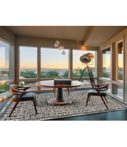 Feizy Arazad BLACK/LINE 7238447F 8 ft. X 11 ft. Rectangle Rug