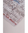 Feizy Cadiz Industrial Abstract, Gray/Red/Blue, 13' x 20' Area Rug