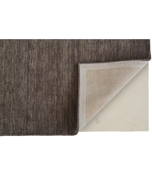 Feizy Luna Casual Solid, Brown/Taupe, 9'-6" x 13'-6" Area Rug