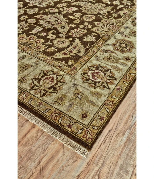 Feizy Drake Classic Persian, Brown/Gold/Tan, 8' x 8' Round Rug